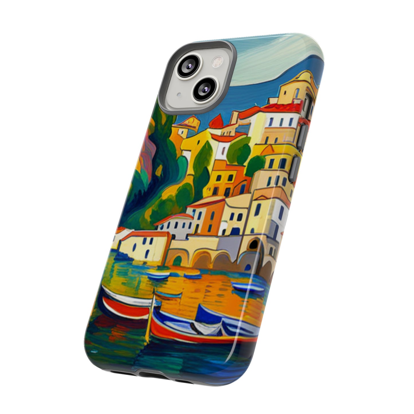 Italian Coastal Village Graphic- Tough Phone Case