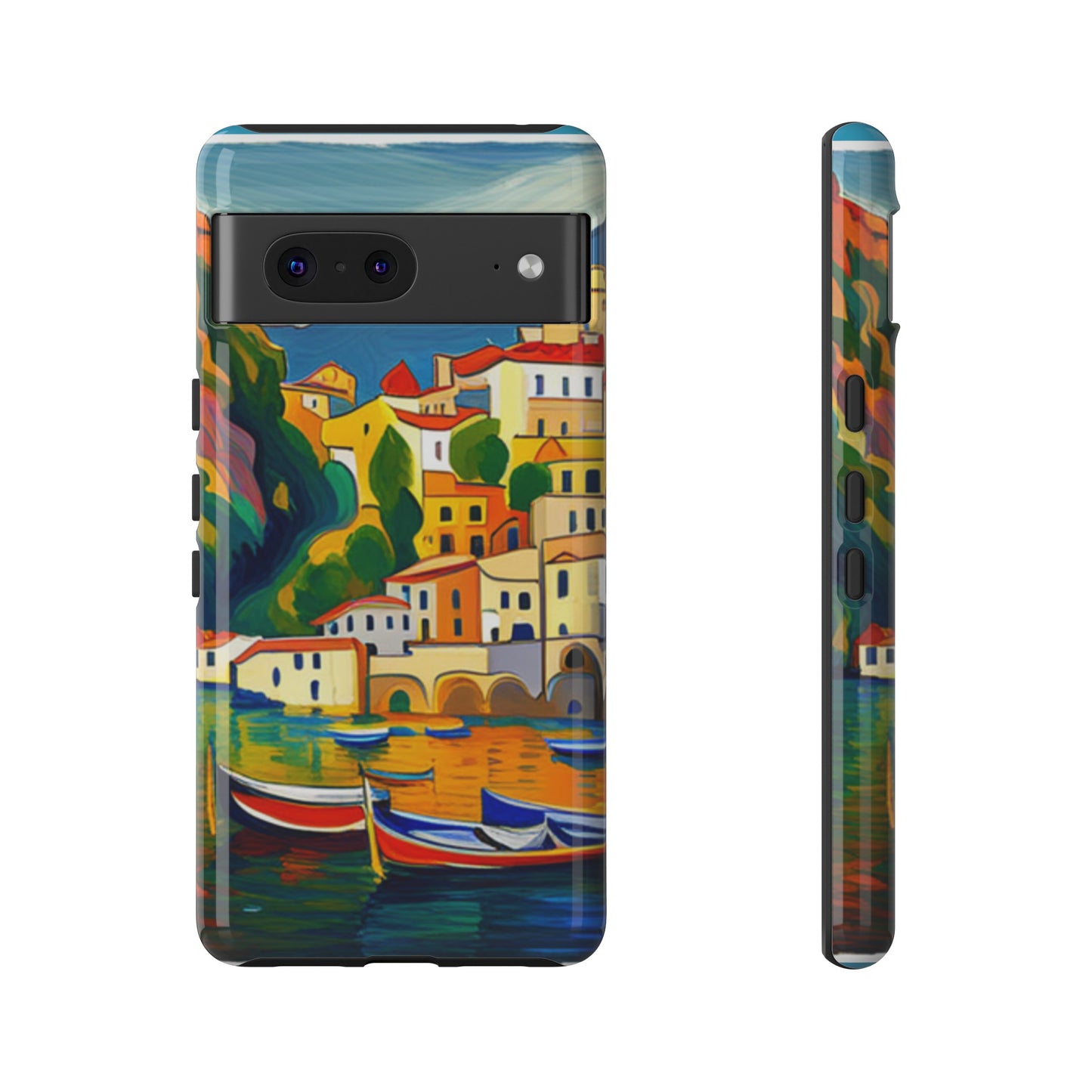 Italian Coastal Village Graphic- Tough Phone Case