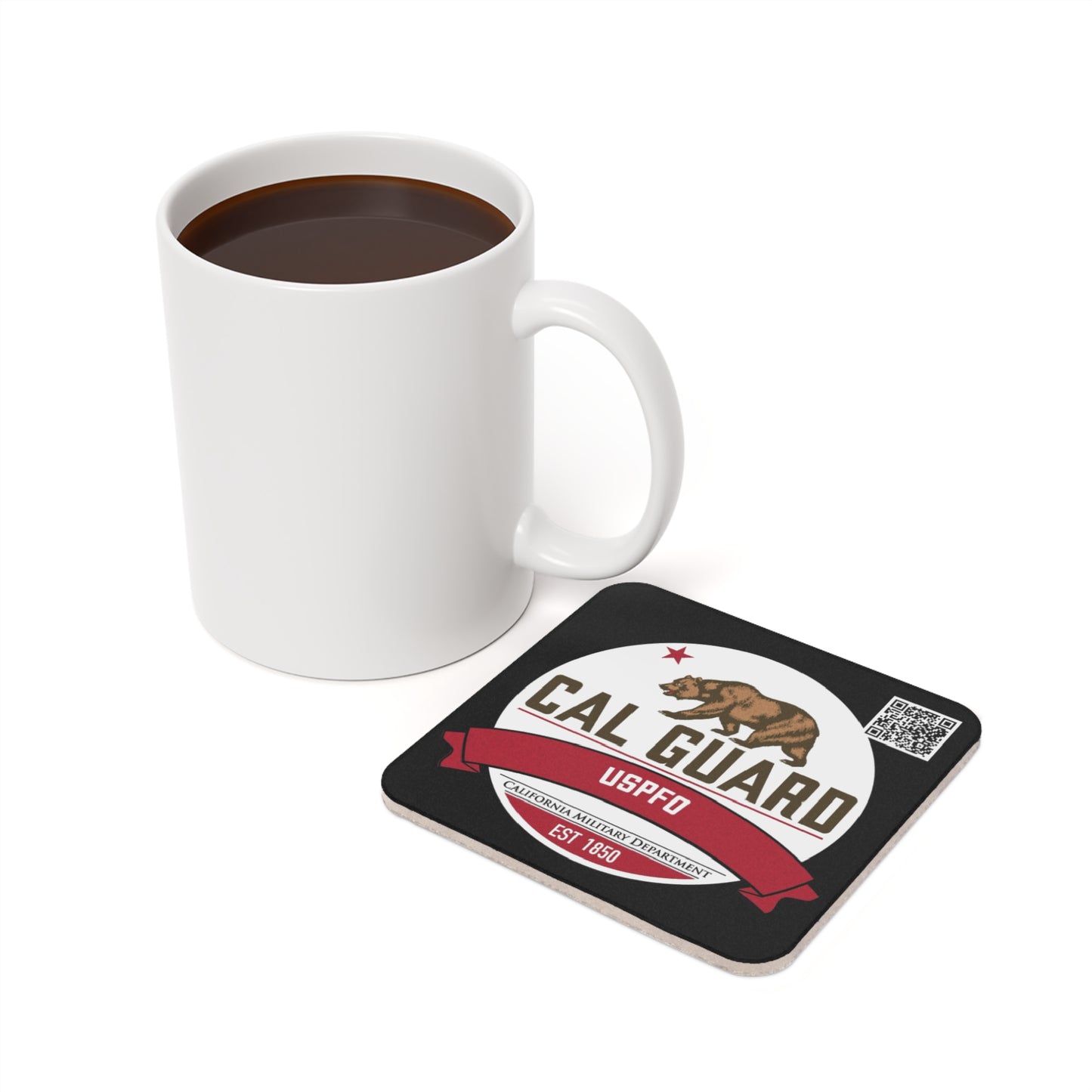 USPFO Official Logo Corkwood Coaster Set - 4 Piece
