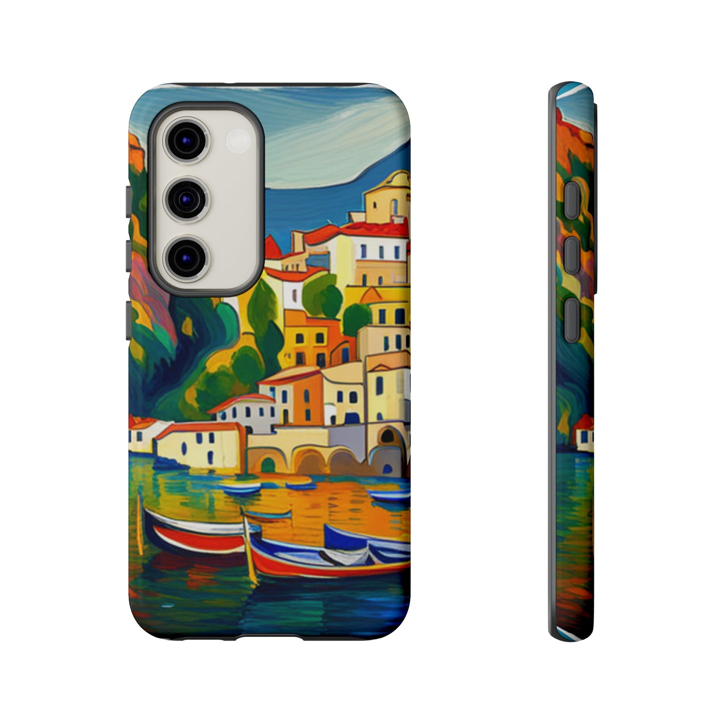 Italian Coastal Village Graphic- Tough Phone Case