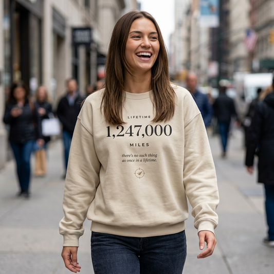 1,247,000 Miles Traveled Vintage Crewneck Sweatshirt