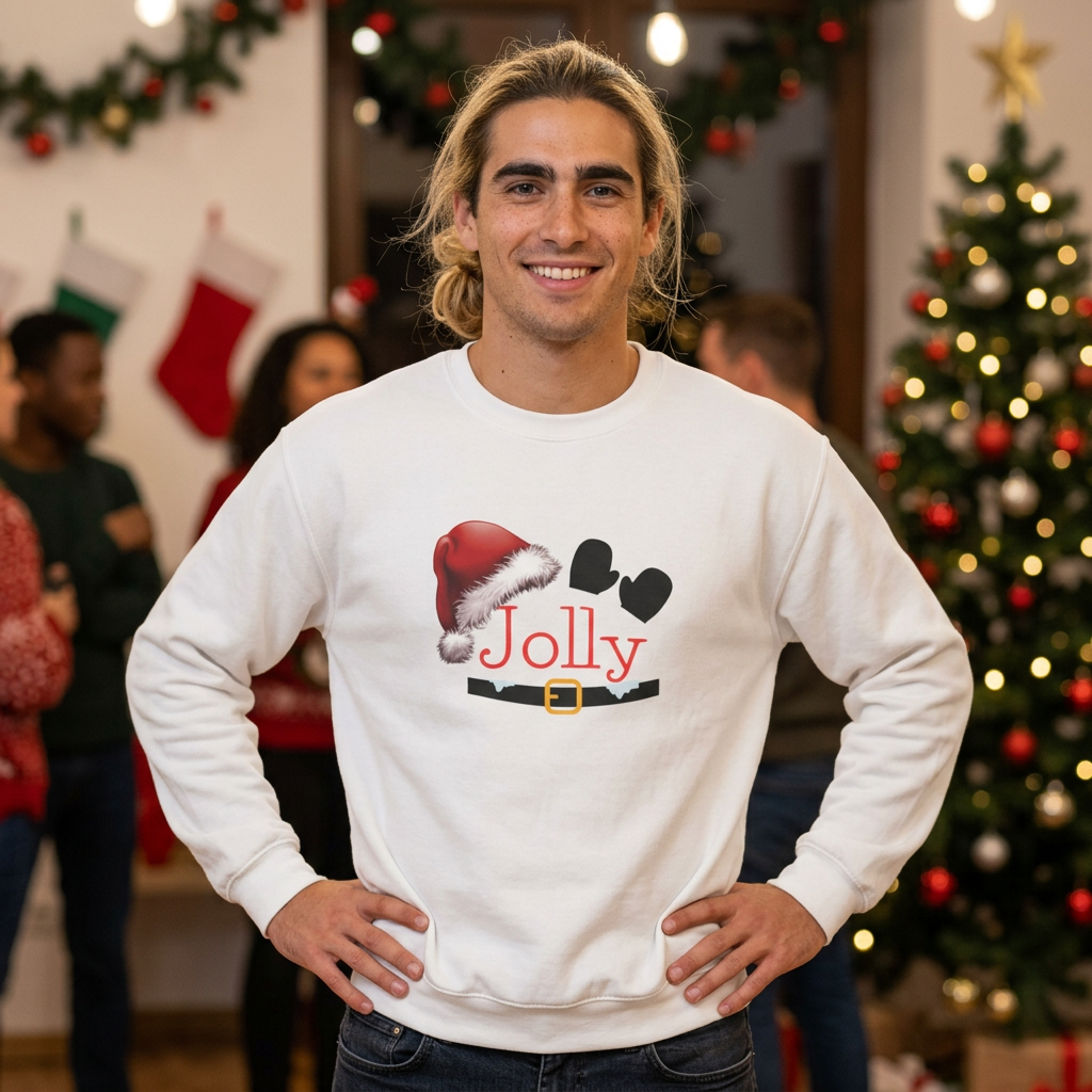 Jolly Santa Crewneck Sweatshirt