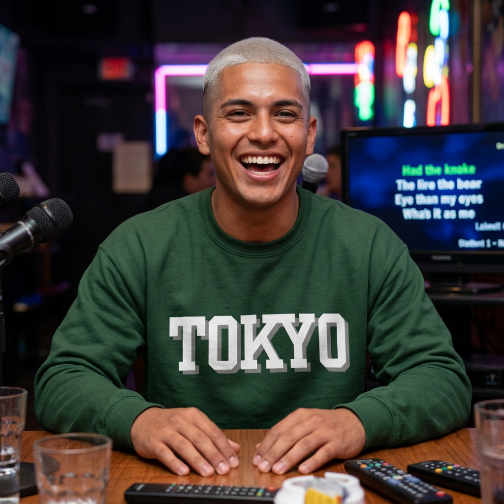 Tokyo Japan block-font graphic travel crewneck sweatshirt