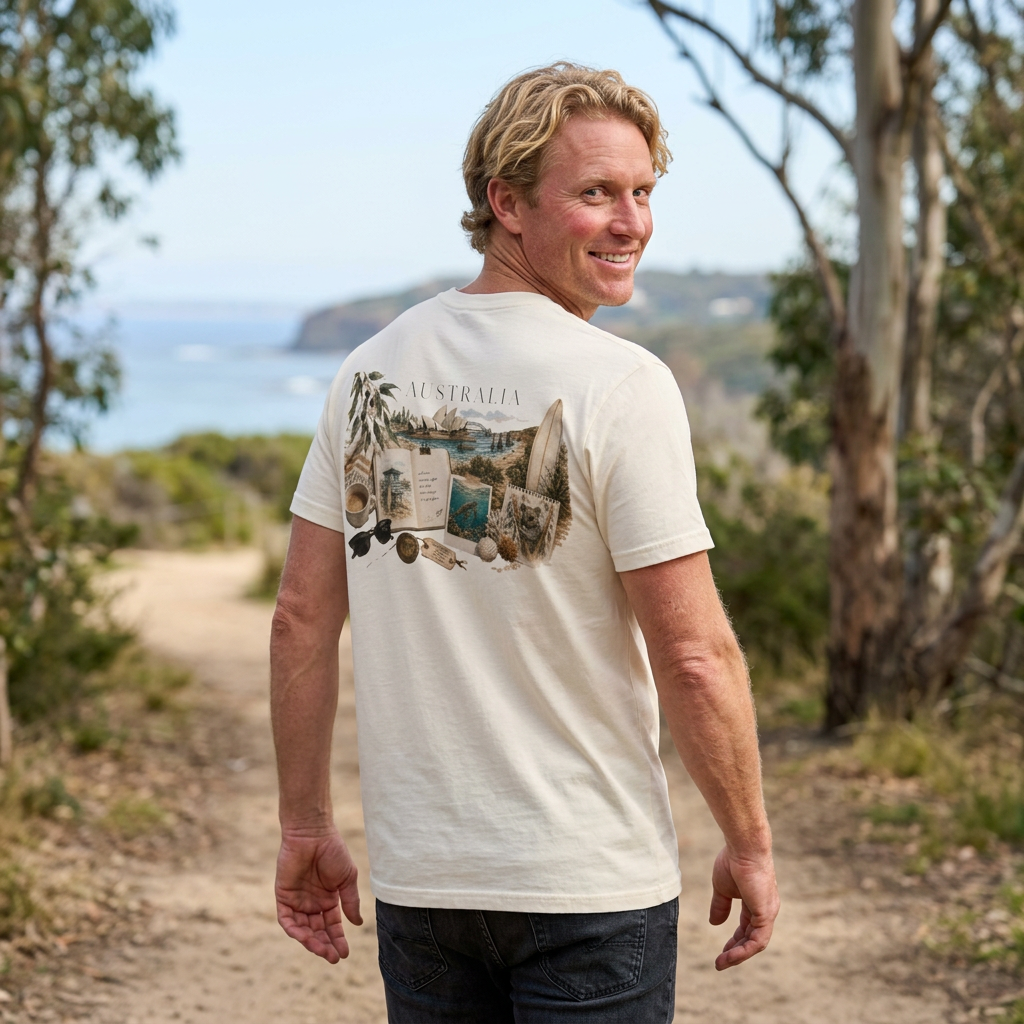 Australia Vintage Beach Collage T-Shirt