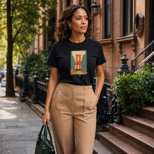 Brooklyn Bridge graphic women's t-shirt, NYC design