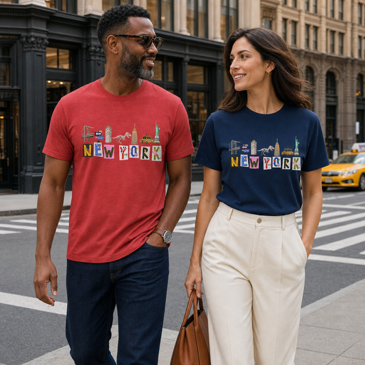 New York City icons graphic unisex t-shirt