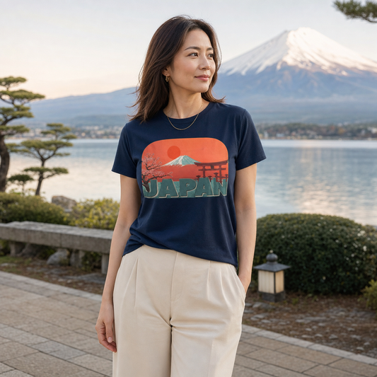 Japan Mount Fuji graphic women's t-shirt