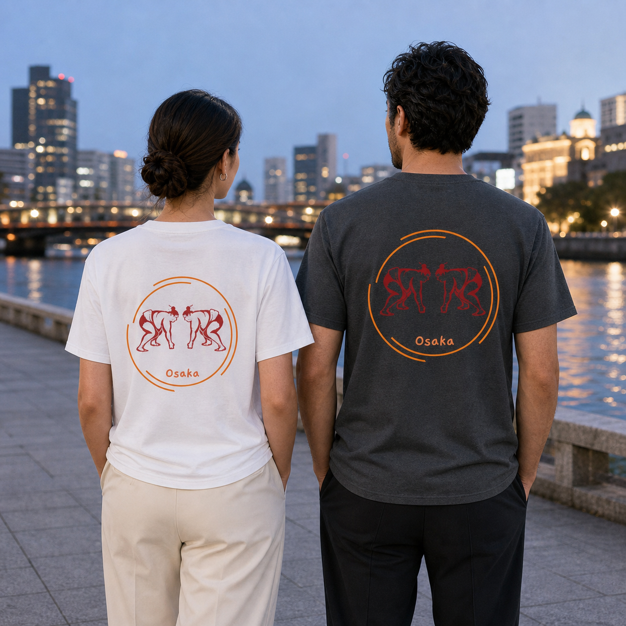 Japan Osaka sumo wrestling graphic t-shirt