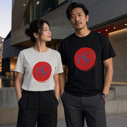 Tokyo red sun graphic unisex t-shirt