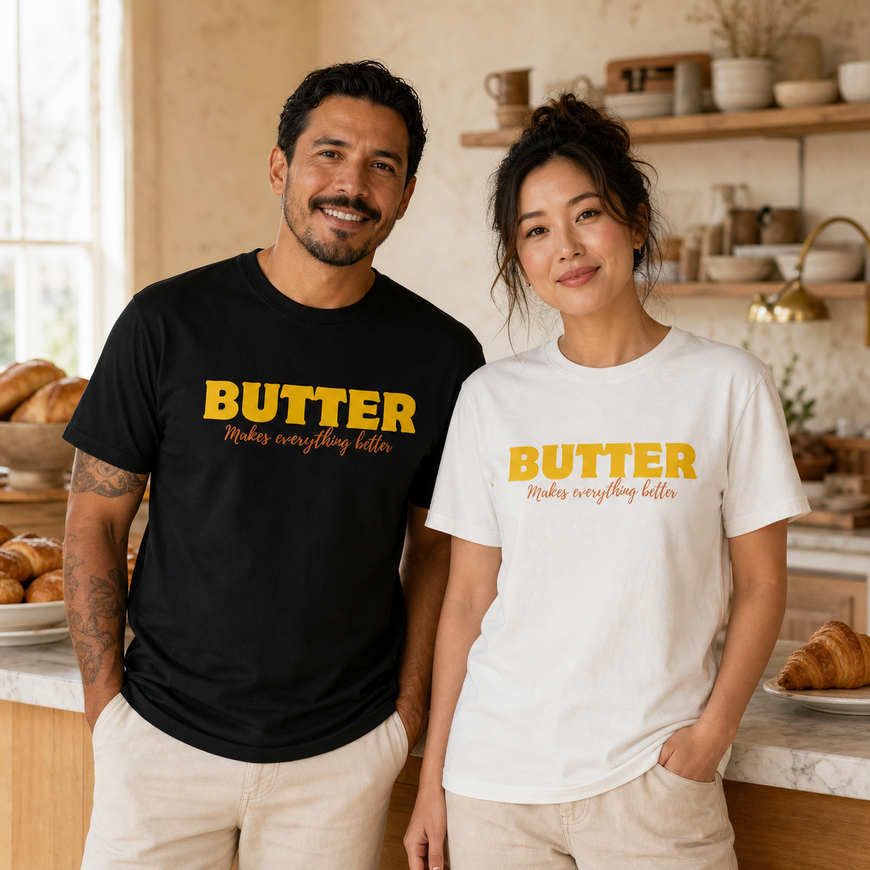 Butter Makes Everything Better graphic unisex t-shirt