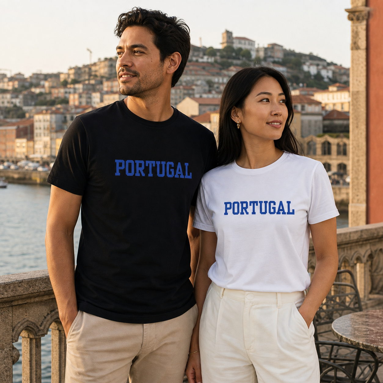 Portugal block-lettered graphic unisex t-shirt