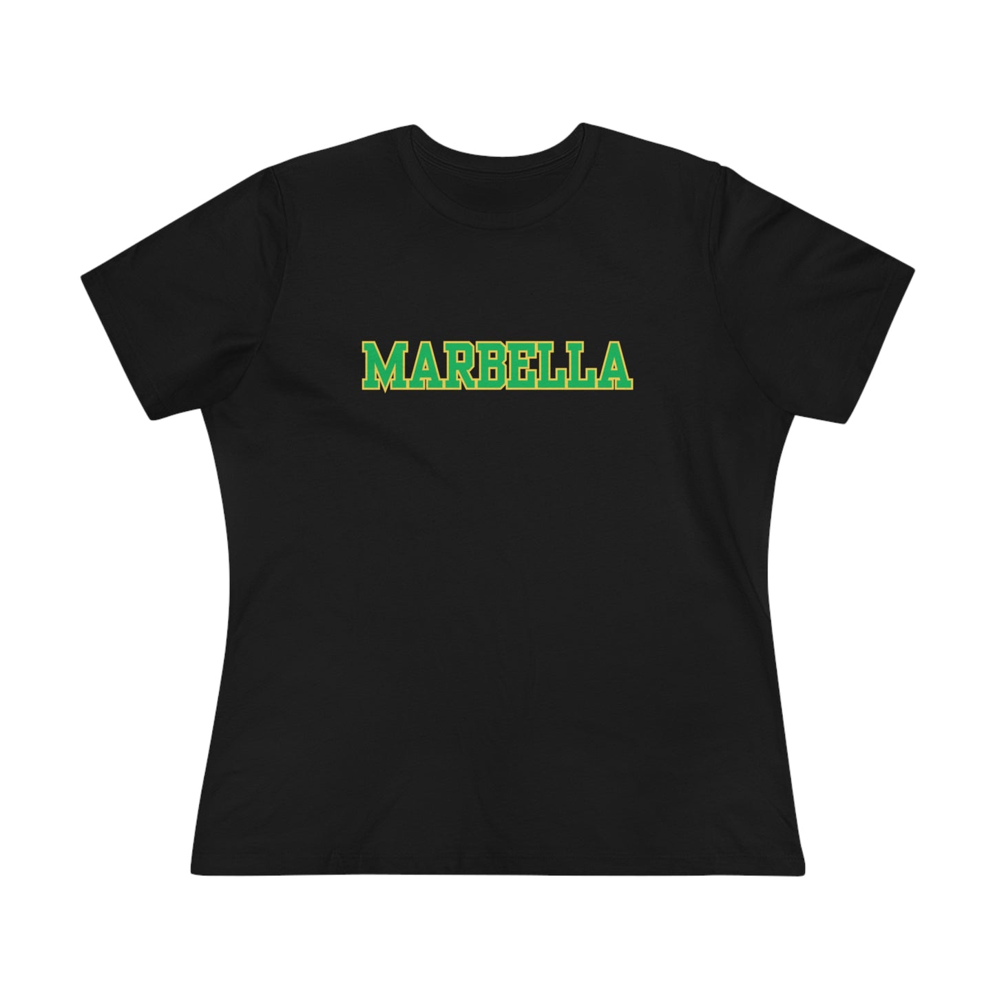 Spain Marbella Block Font- Women's T-Shirt