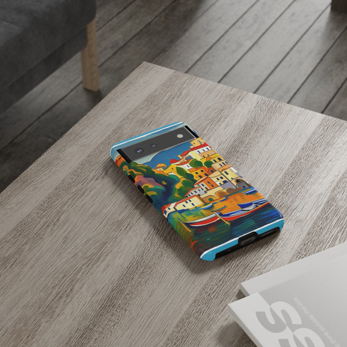 Italian Coastal Village Graphic- Tough Phone Case