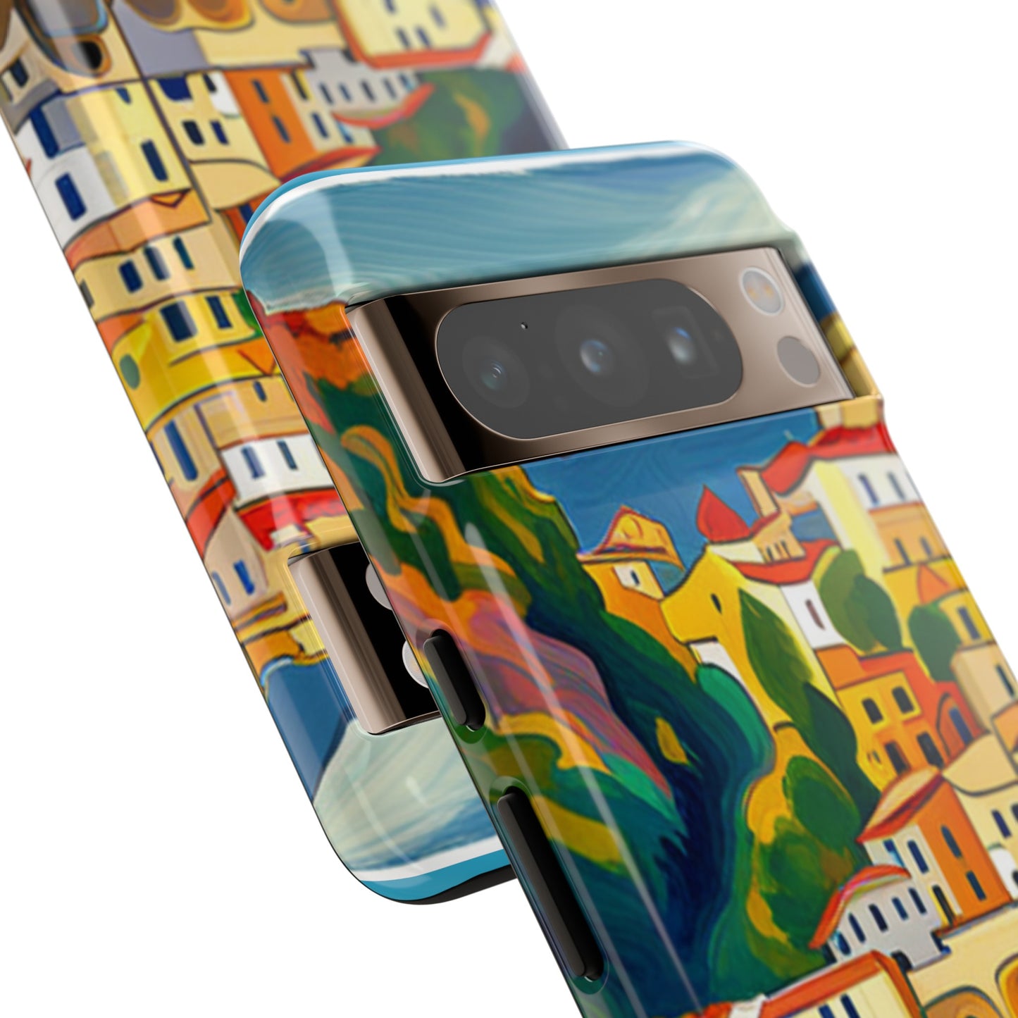 Italian Coastal Village Graphic- Tough Phone Case