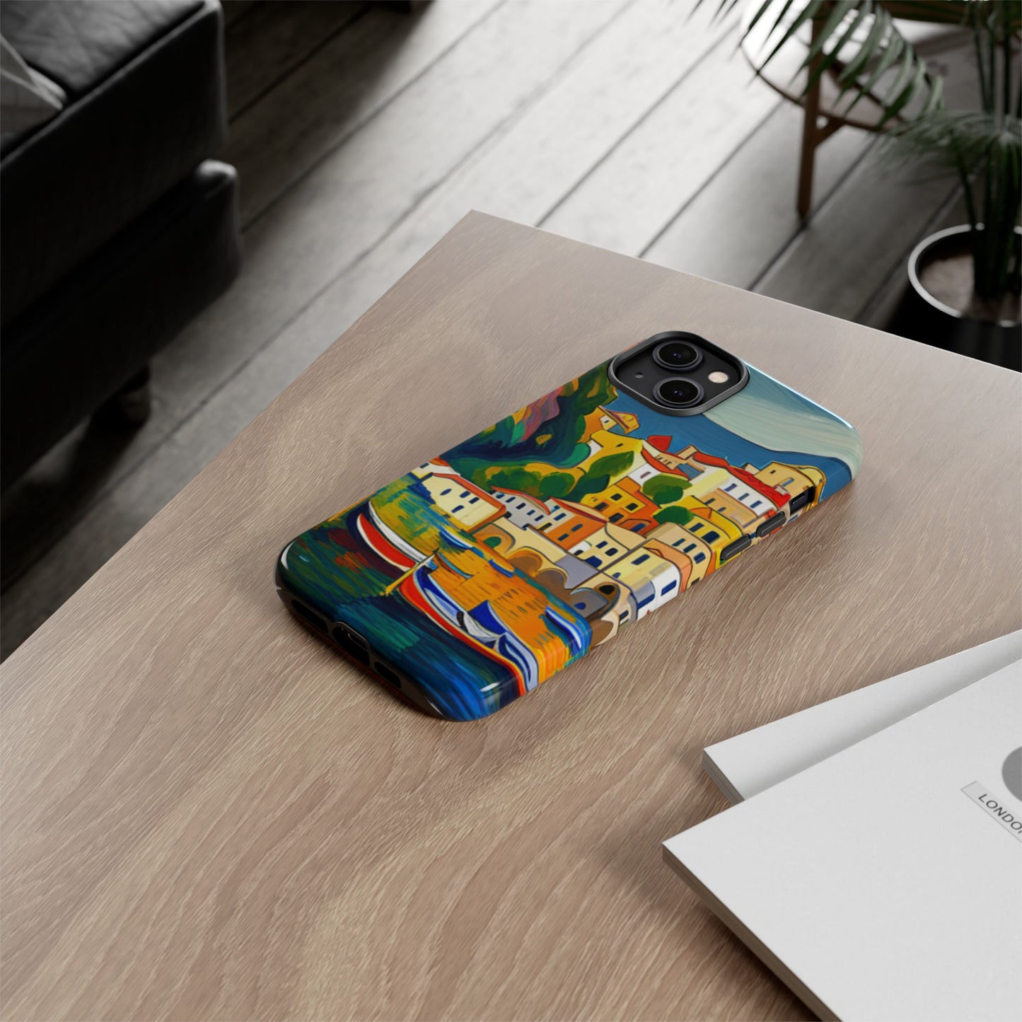 Italian Coastal Village Graphic- Tough Phone Case