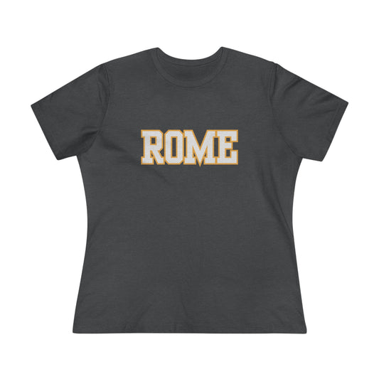 Italy Rome Block Font- Women's T-Shirt