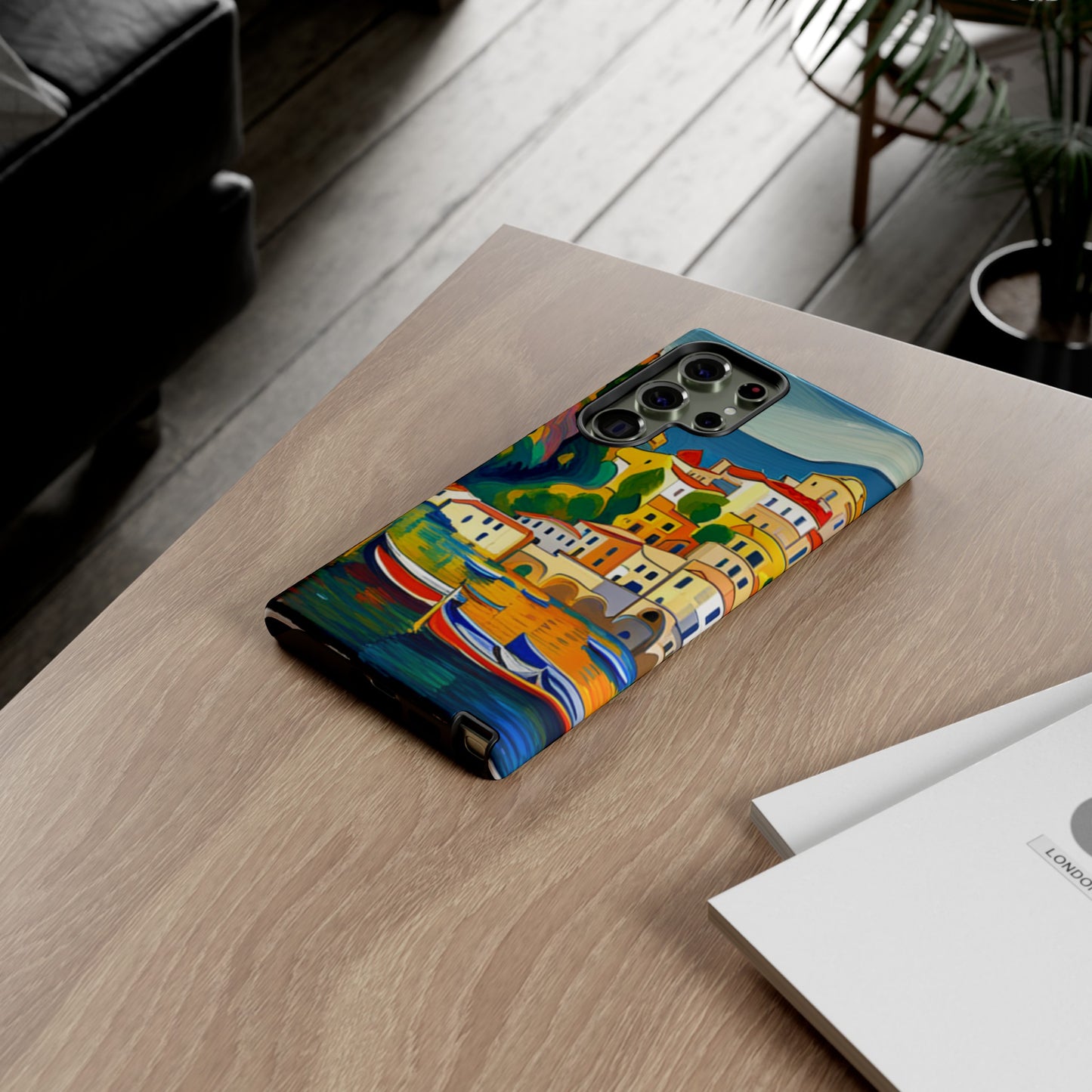 Italian Coastal Village Graphic- Tough Phone Case