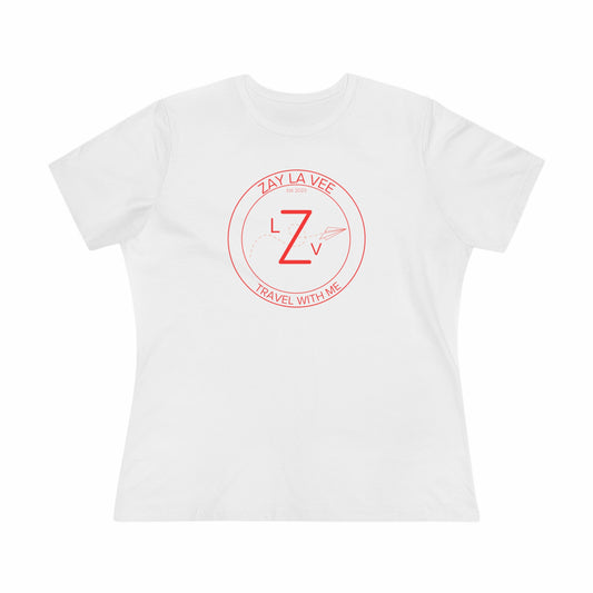 Zay La Vee Round Red Logo- Women's T-Shirt