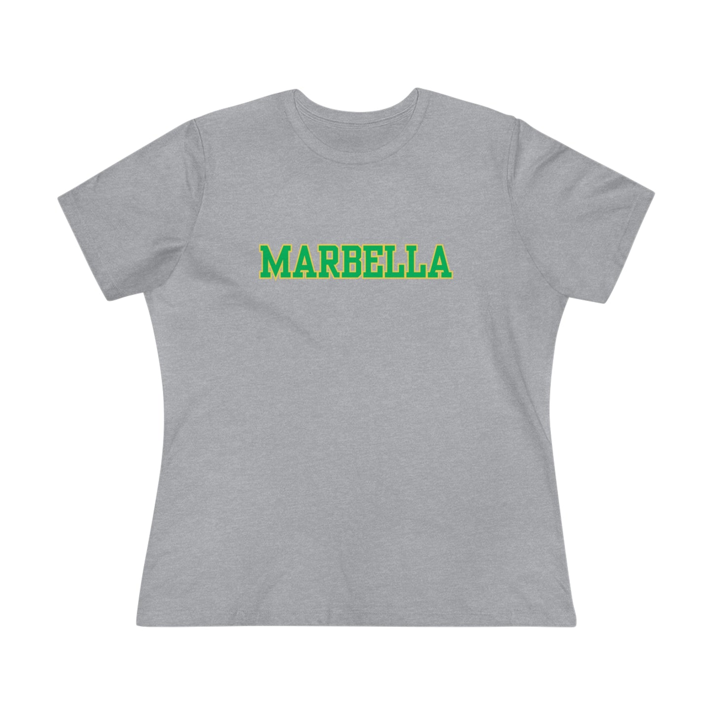 Spain Marbella Block Font- Women's T-Shirt