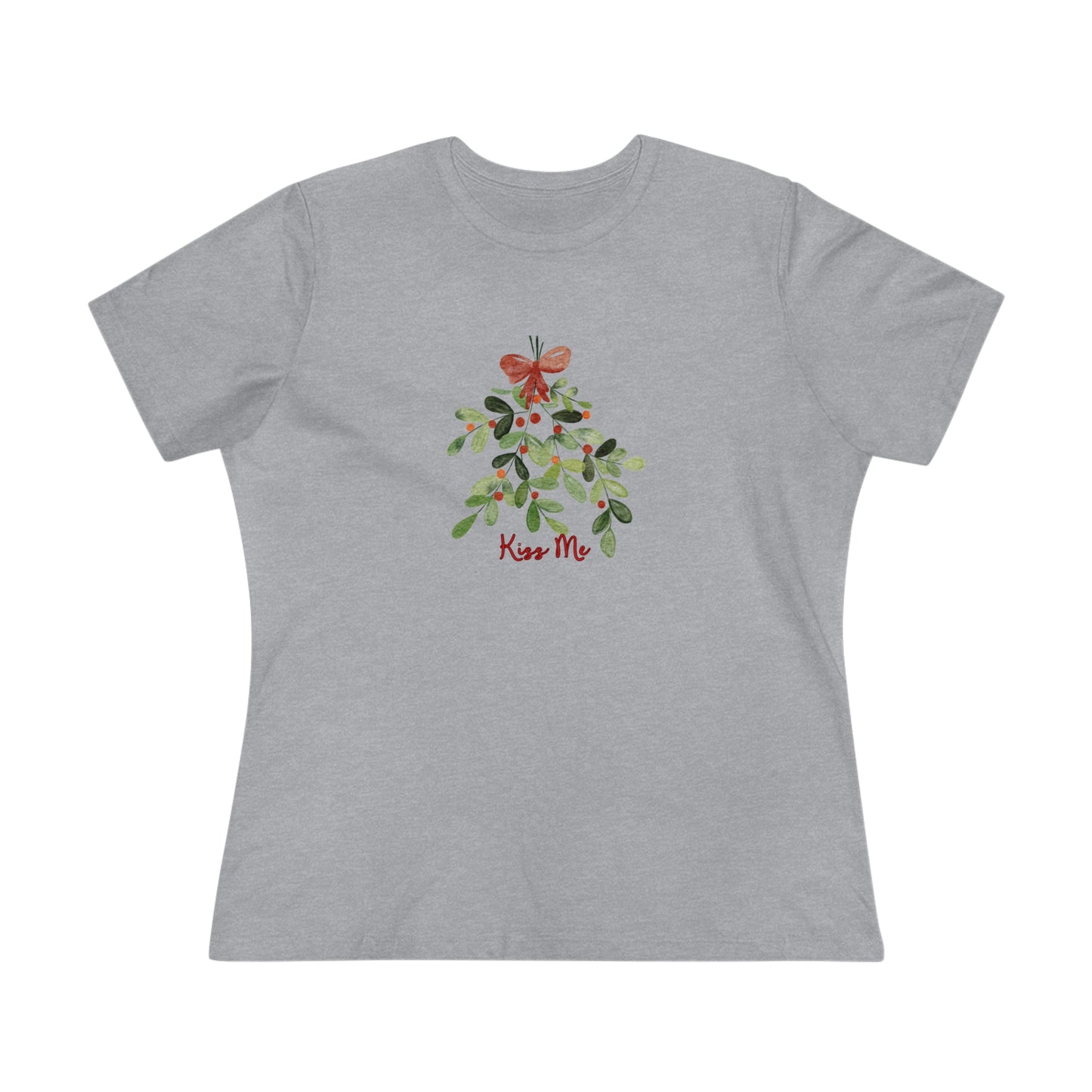 Kiss Mistletoe- Women's T-Shirt