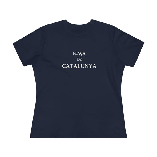 Barcelona Placa de Catalunya Font- Women's T-Shirt