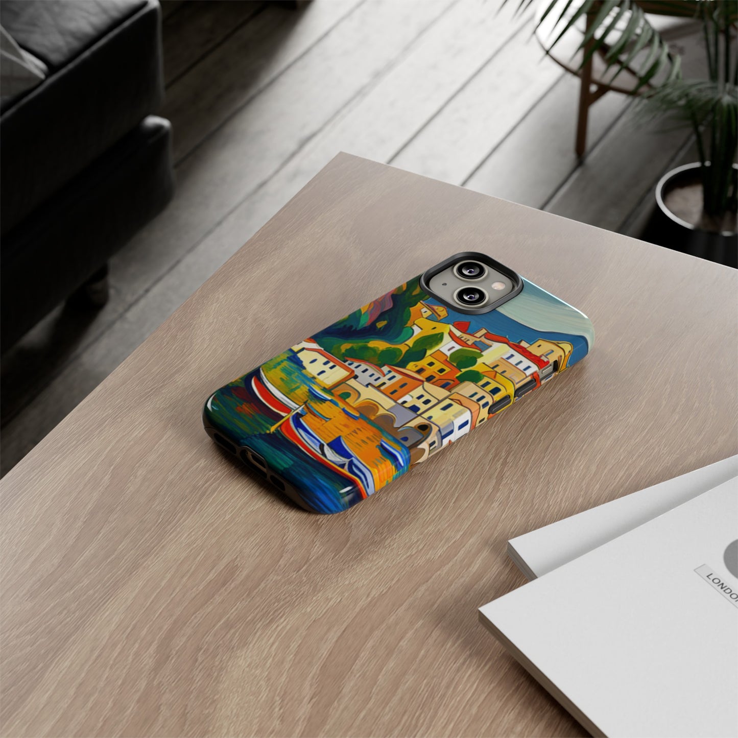 Italian Coastal Village Graphic- Tough Phone Case