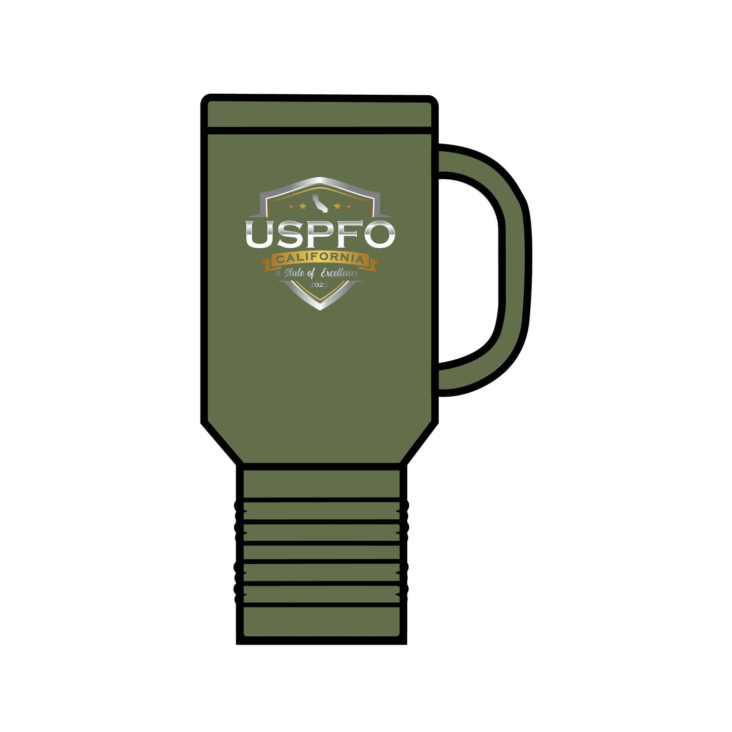 USPFO Shield- Insulated Travel Mug, 40oz