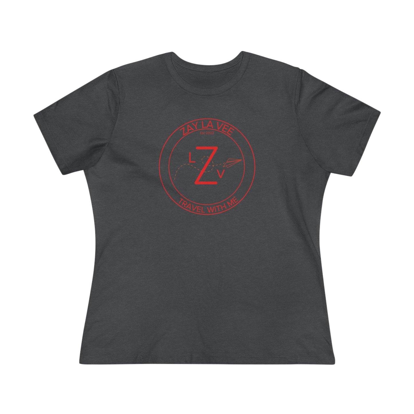 Zay La Vee Round Red Logo- Women's T-Shirt