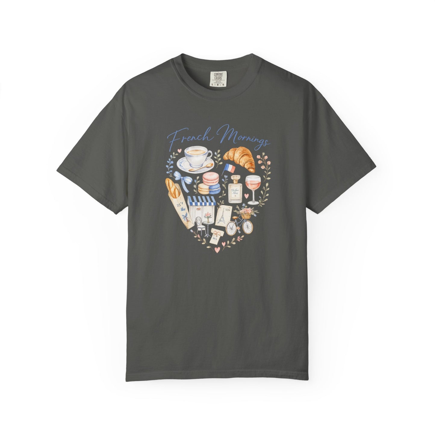 French Mornings T-Shirt | Paris Café Breakfast Graphic Te
