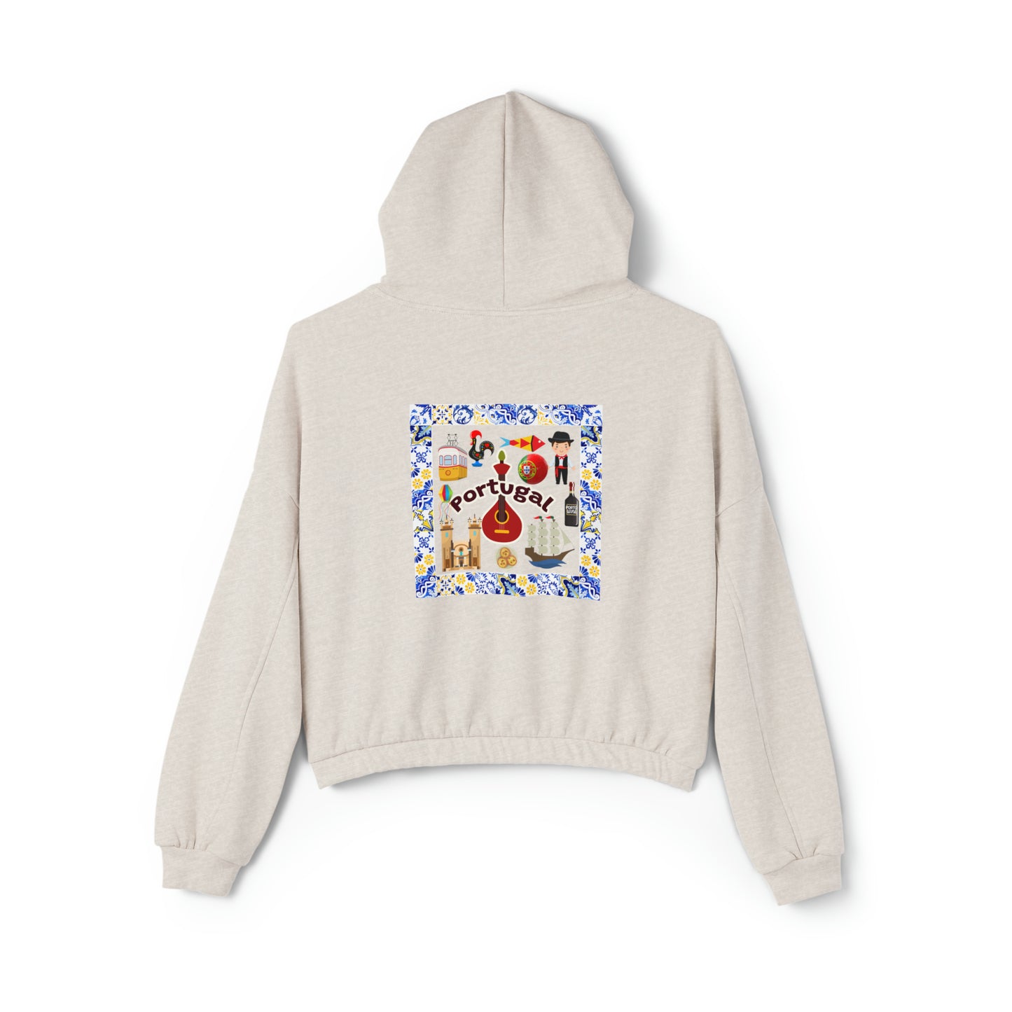 Portugal Icons- Women's Cinched Hoodie (back print)