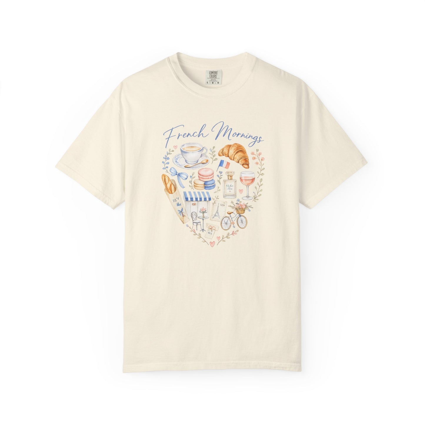 French Mornings T-Shirt | Paris Café Breakfast Graphic Te