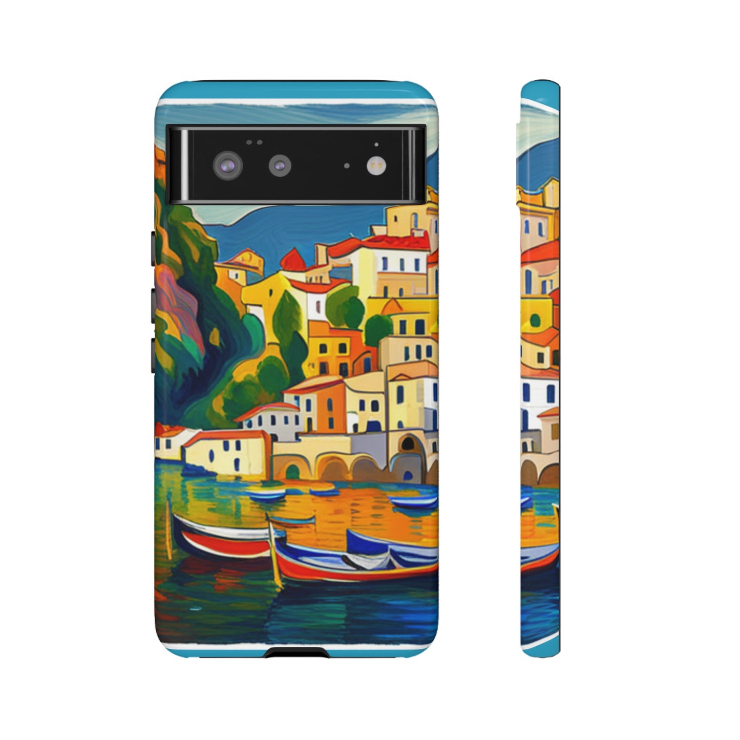 Italian Coastal Village Graphic- Tough Phone Case