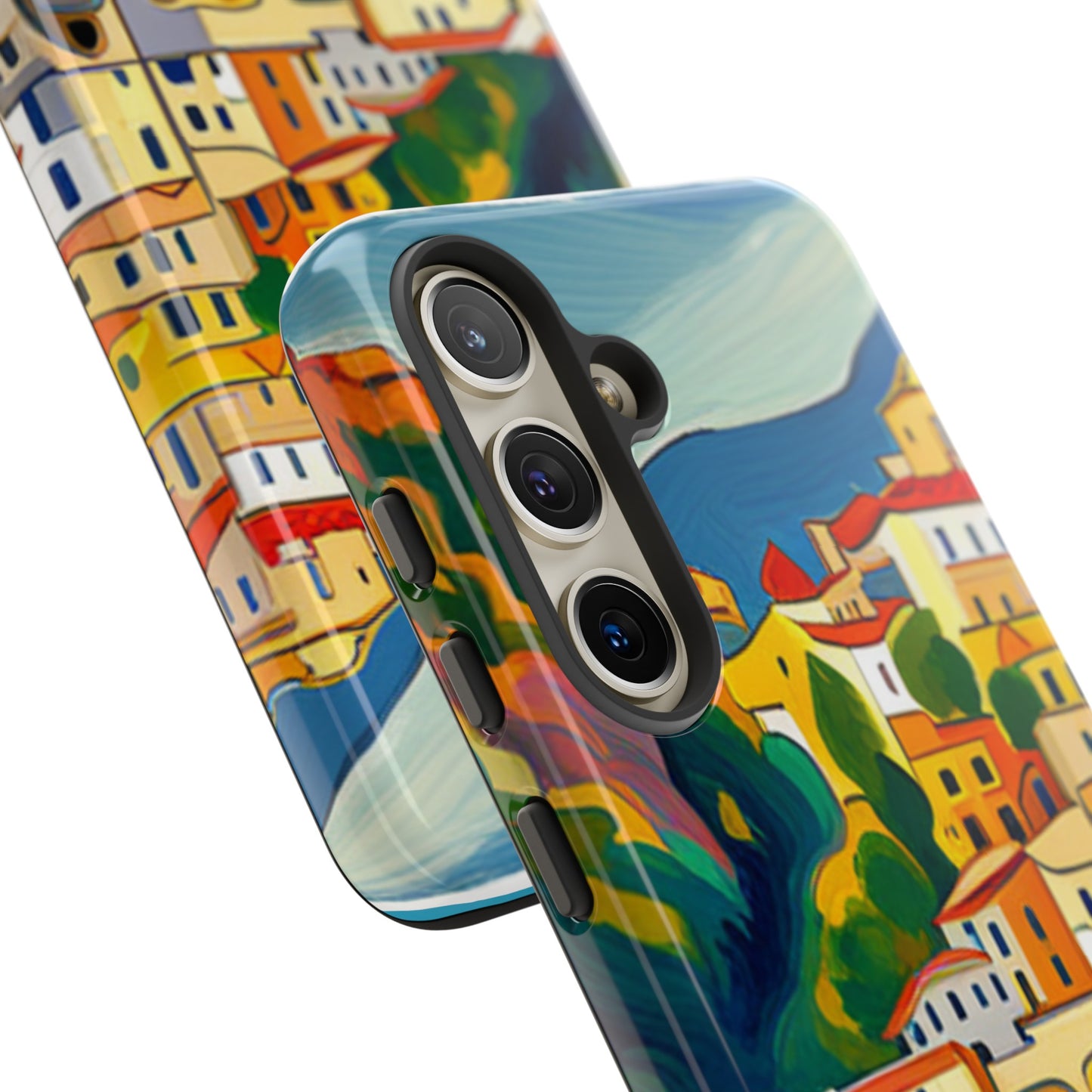 Italian Coastal Village Graphic- Tough Phone Case