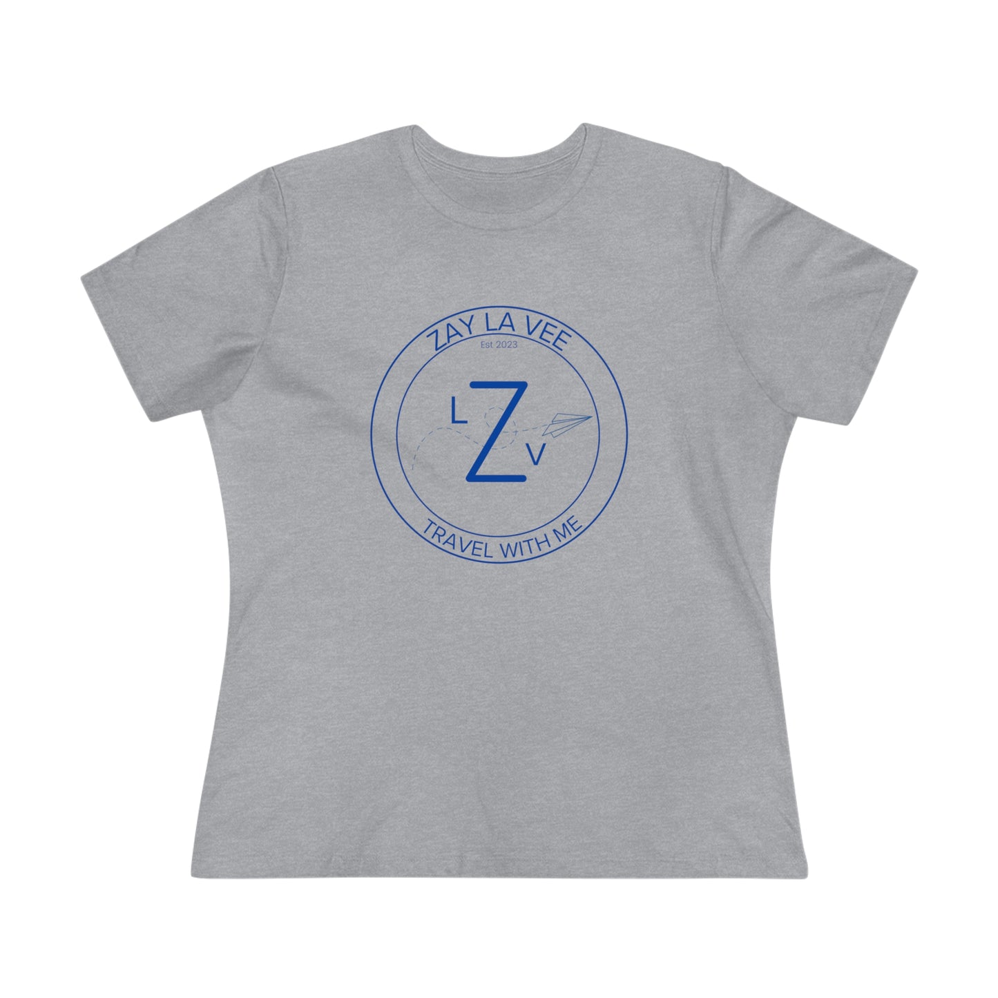 Zay La Vee Round Blue Logo- Women's T-Shirt