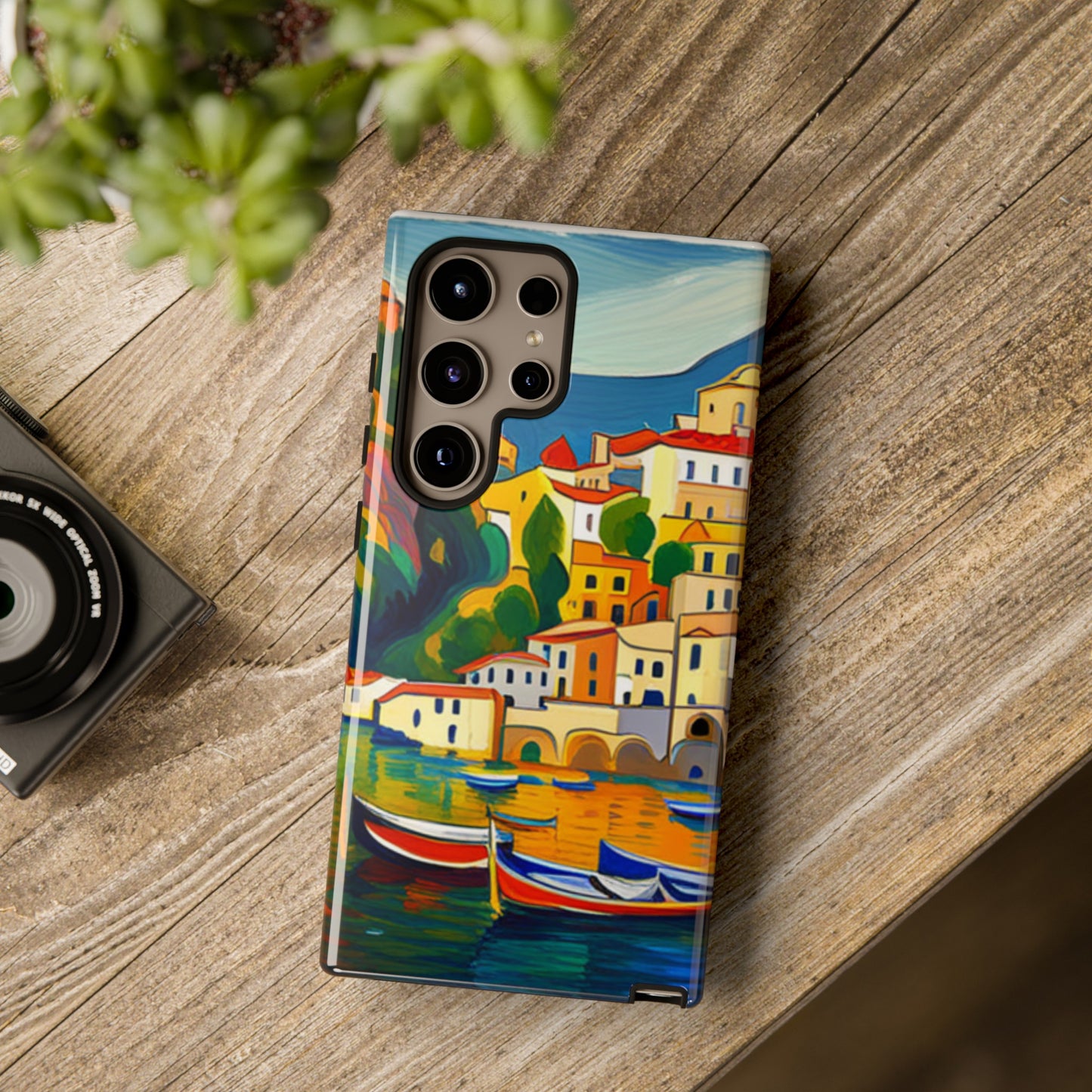 Italian Coastal Village Graphic- Tough Phone Case