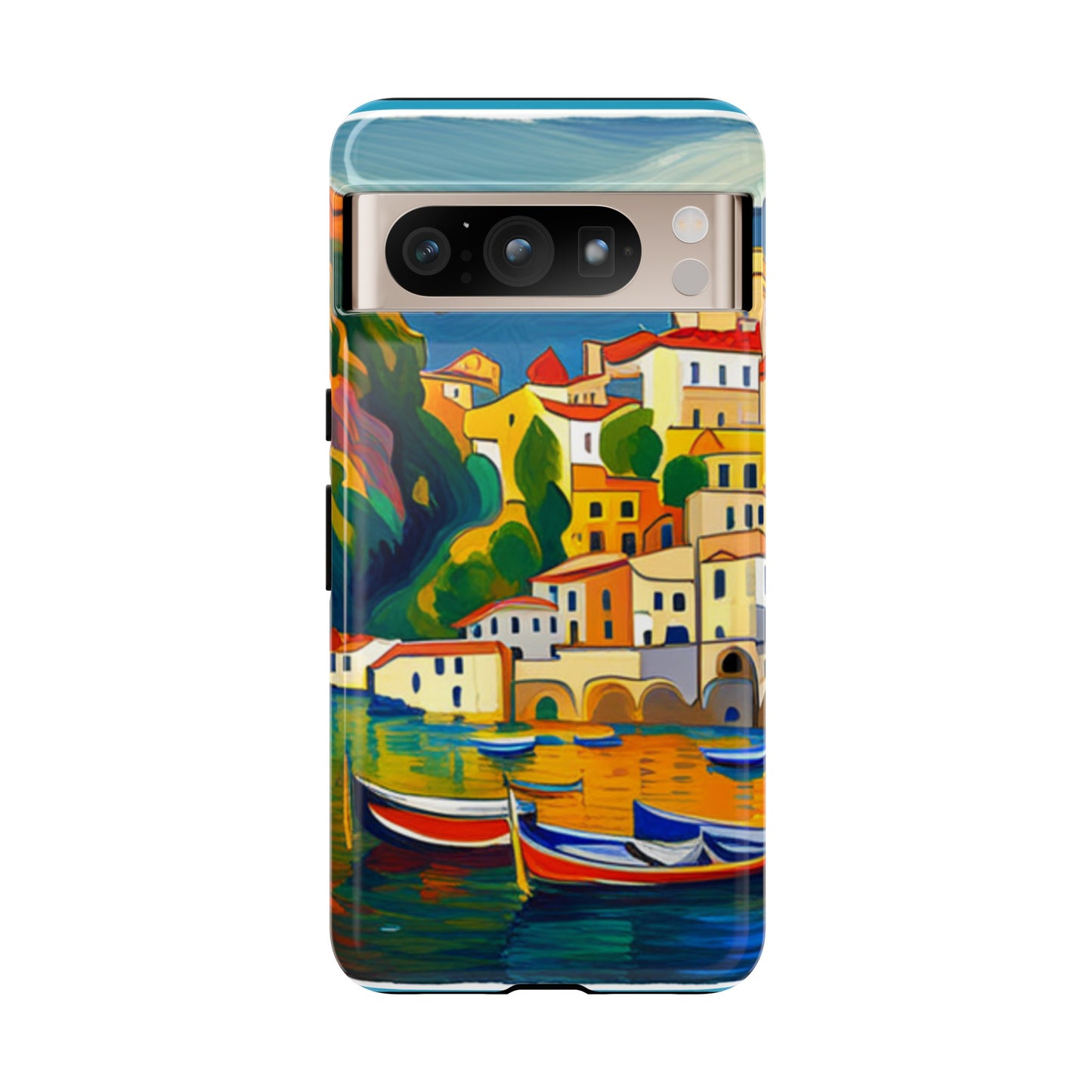 Italian Coastal Village Graphic- Tough Phone Case