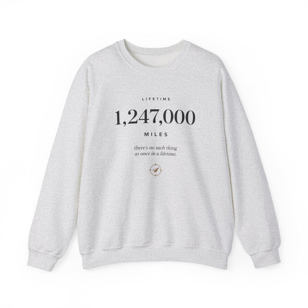 1,247,000 Miles crewneck sweatshirt, view 3