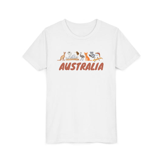 Australia Youth T-Shirt - Cute Koala & Kangaroo Design