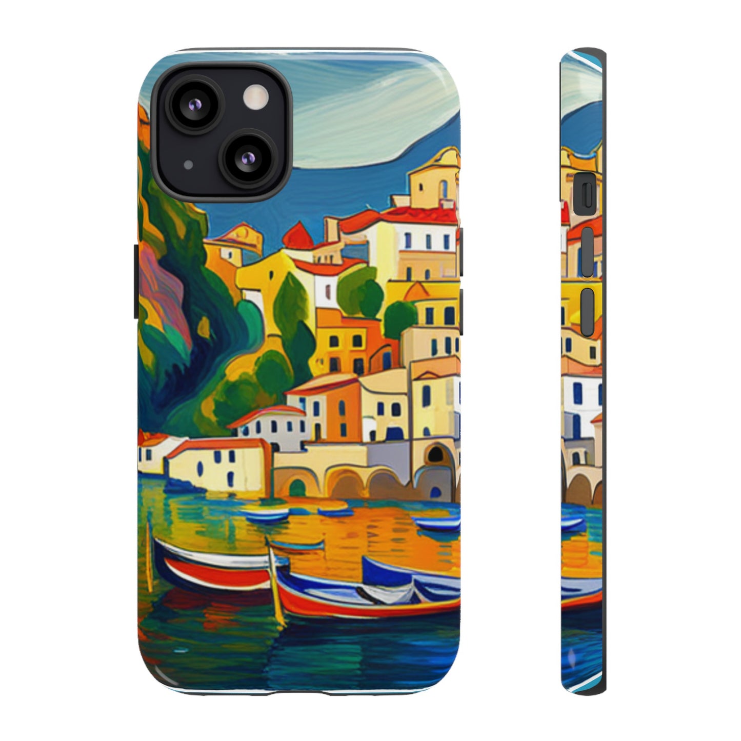 Italian Coastal Village Graphic- Tough Phone Case