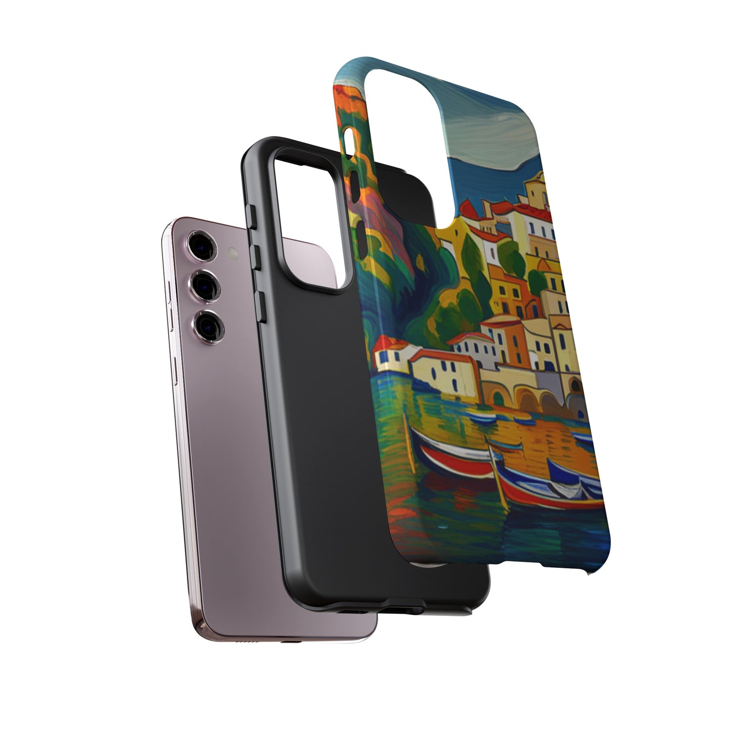 Italian Coastal Village Graphic- Tough Phone Case