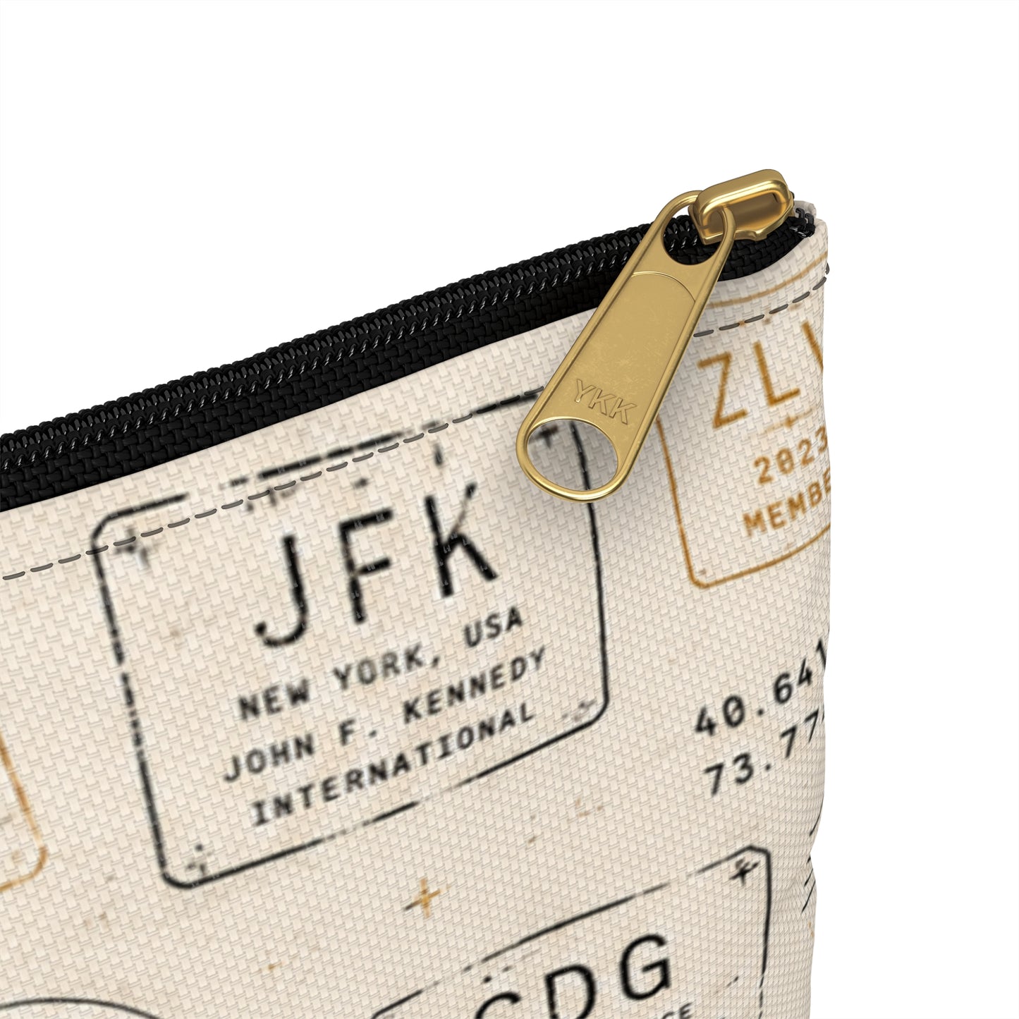 Passport Stamp Travel Pouch – Vintage Boarding Pass Accessory Bag