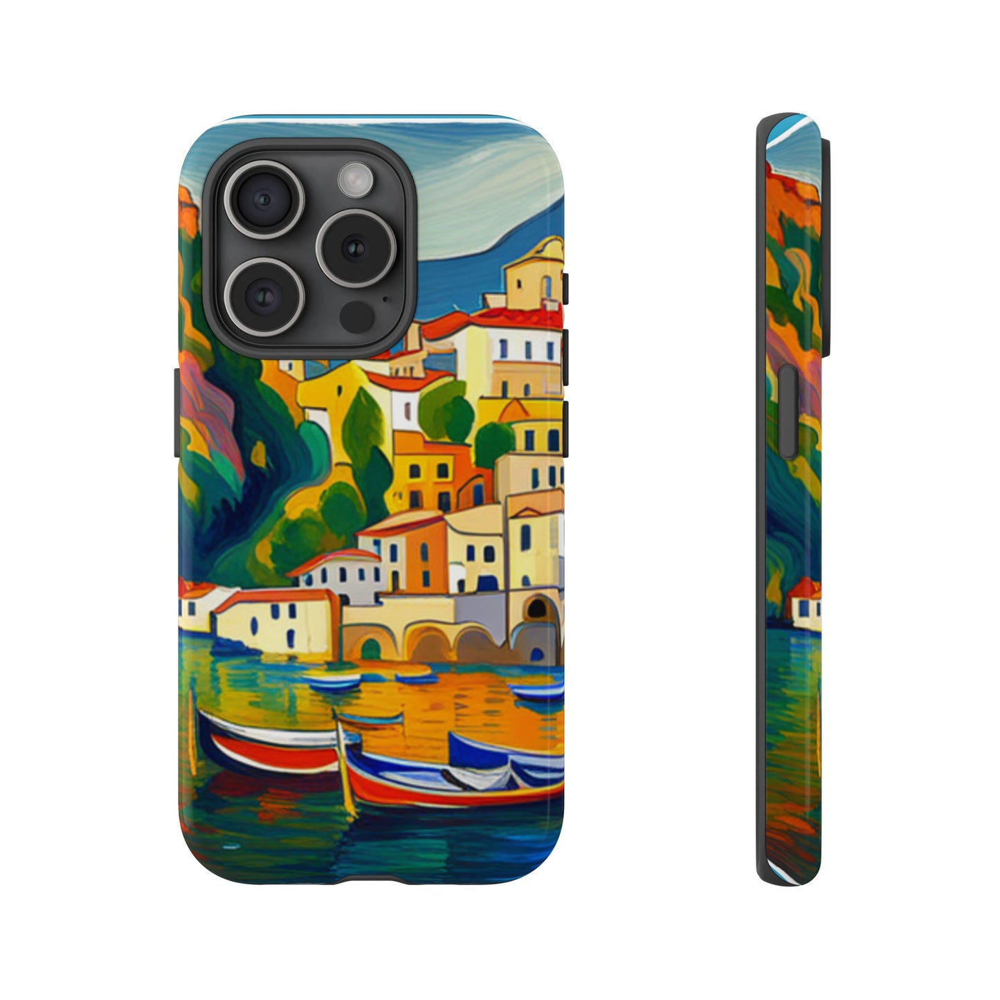 Italian Coastal Village Graphic- Tough Phone Case