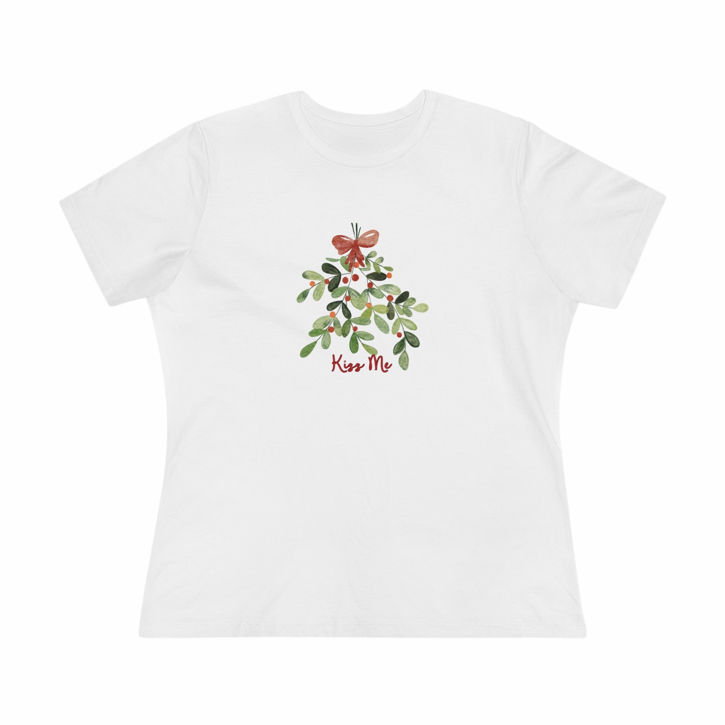 Kiss Mistletoe- Women's T-Shirt