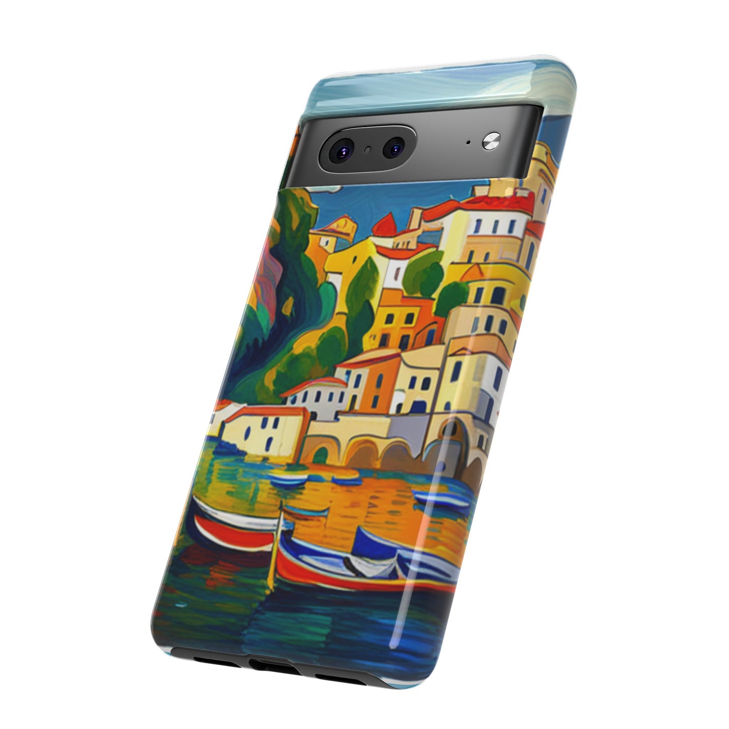 Italian Coastal Village Graphic- Tough Phone Case