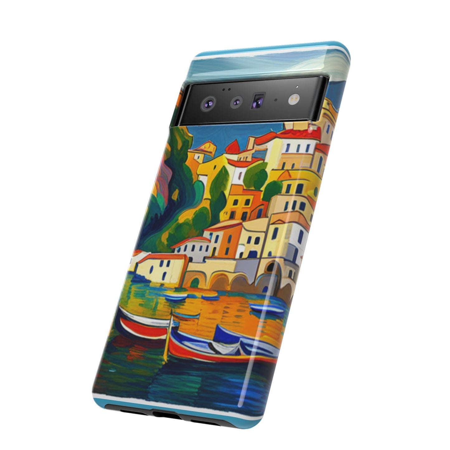 Italian Coastal Village Graphic- Tough Phone Case