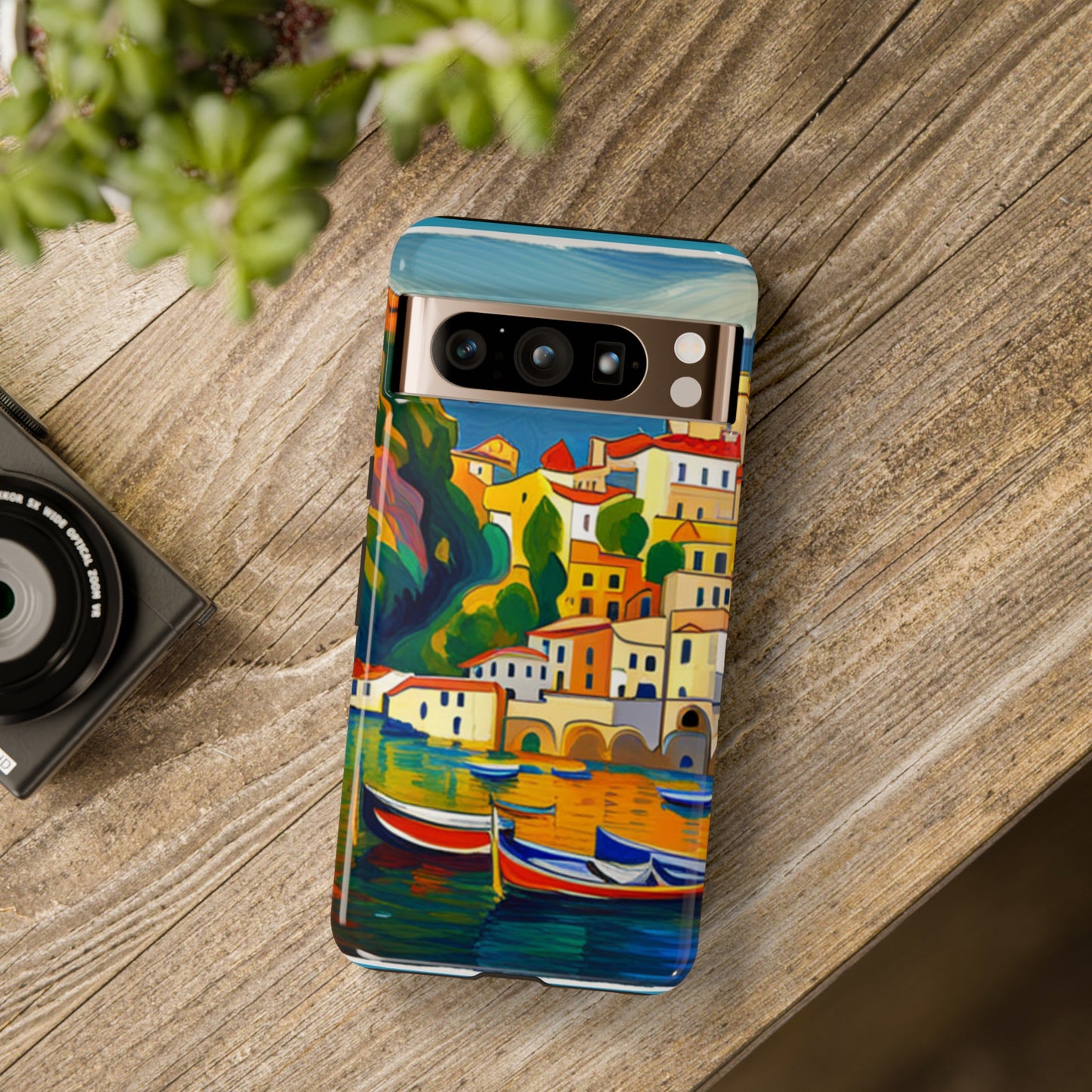 Italian Coastal Village Graphic- Tough Phone Case