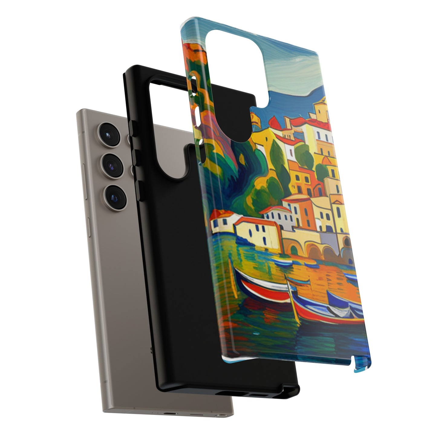 Italian Coastal Village Graphic- Tough Phone Case