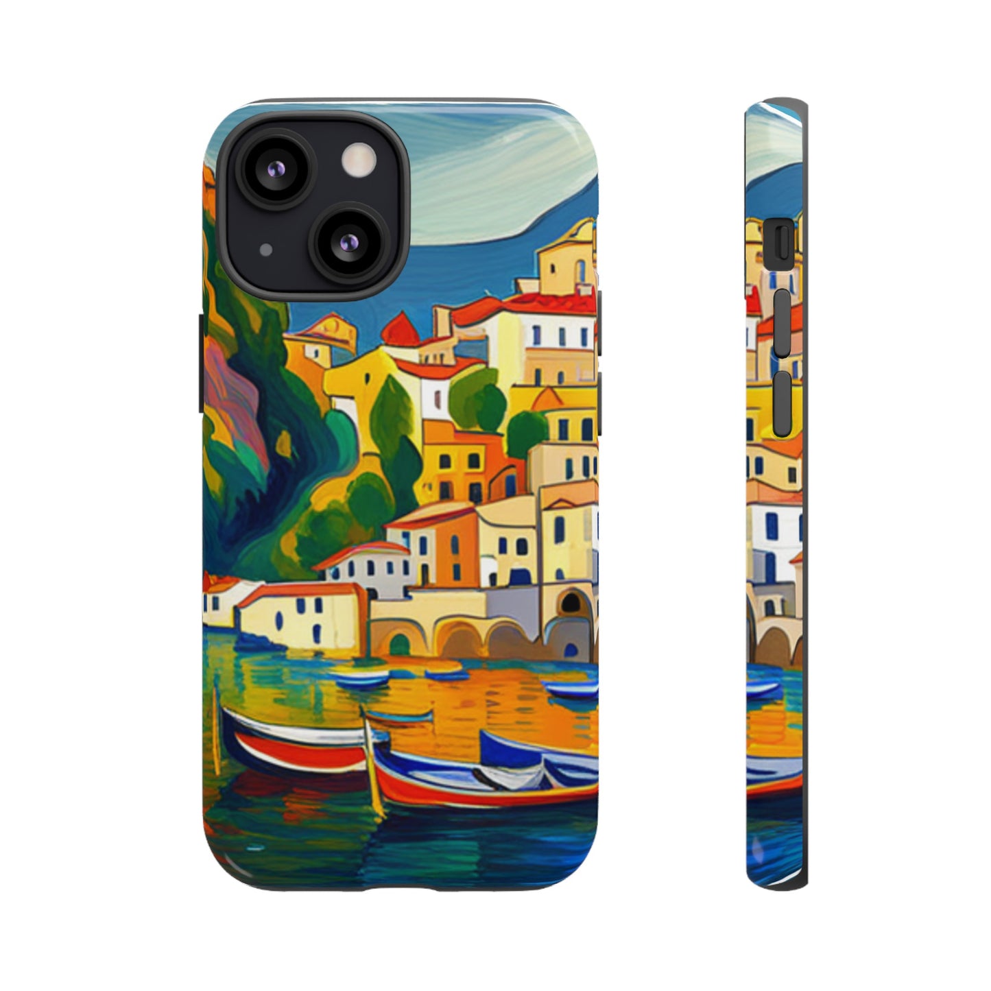 Italian Coastal Village Graphic- Tough Phone Case