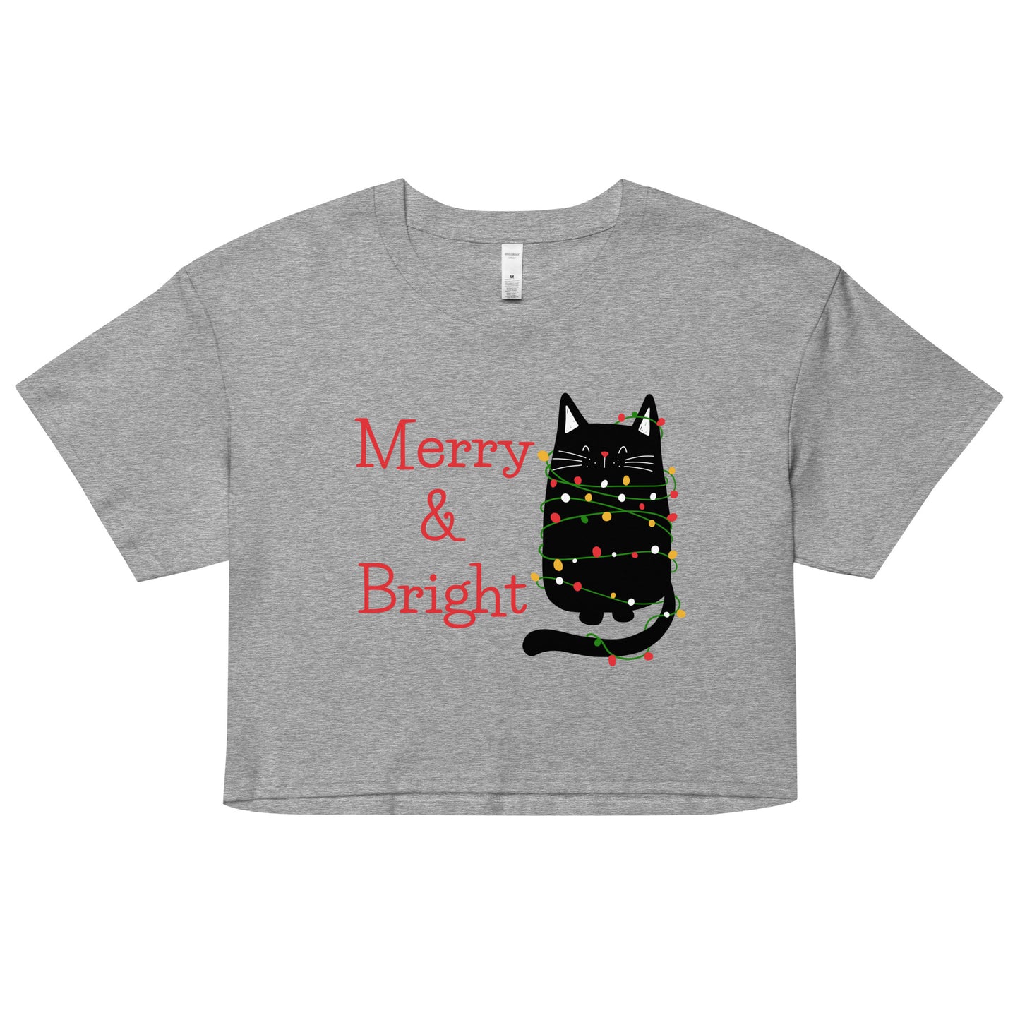 Cat Merry Bright- Women’s Crop T-Shirt