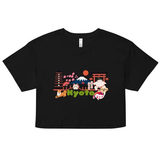 Kyoto Japan Mt Fuji Sumo- Women's Crop T-Shirt